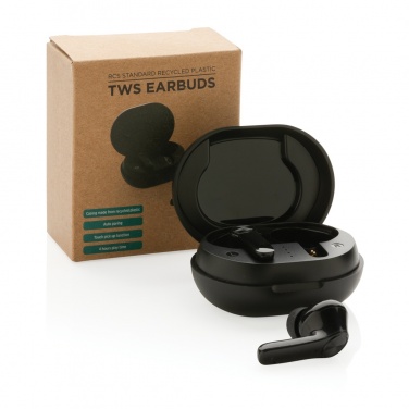 Logotrade promotional giveaway image of: RCS standard recycled plastic TWS earbuds