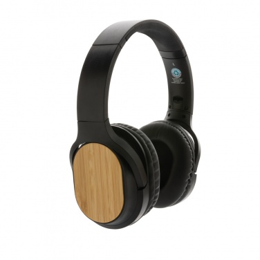 Logo trade promotional giveaway photo of: RCS and bamboo Elite Foldable wireless headphone