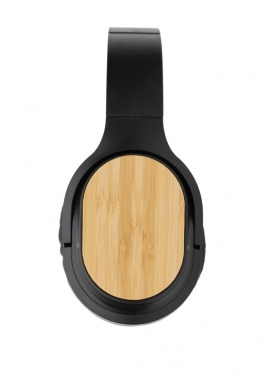 Logotrade corporate gift image of: RCS and bamboo Elite Foldable wireless headphone