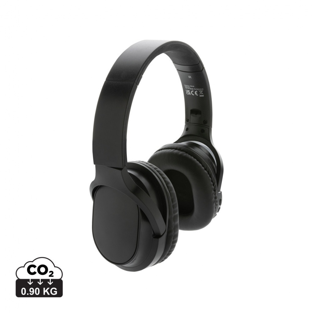 Logo trade corporate gifts picture of: RCS recycled plastic Elite Foldable wireless headphone