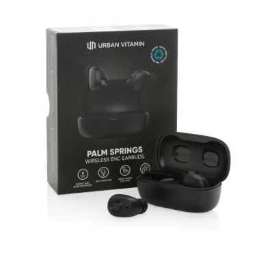 Logotrade promotional merchandise picture of: Urban Vitamin Palm Springs RCS rplastic ENC earbuds