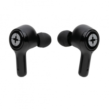 Logo trade business gift photo of: RCS recycled plastic Swiss Peak ANC TWS earbuds