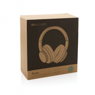 Logo trade promotional merchandise photo of: Terra RCS recycled aluminium wireless headphone