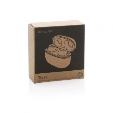 Logo trade corporate gift photo of: Terra RCS recycled aluminium wireless earbuds