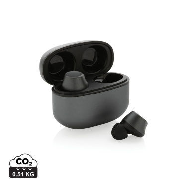 Logo trade business gifts image of: Terra RCS recycled aluminium wireless earbuds