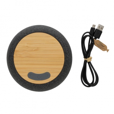 Logo trade advertising products image of: RCS Rplastic/PET and bamboo 5W speaker