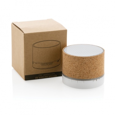 Logo trade corporate gifts picture of: Cork 3W wireless speaker