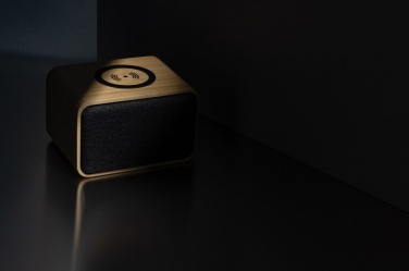 Logo trade promotional giveaways picture of: RCS Rplastic 3W speaker with bamboo 5W wireless