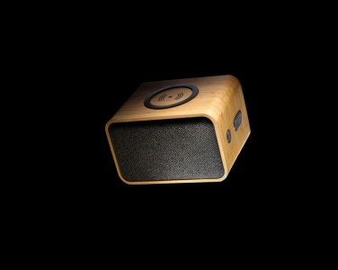 Logotrade business gift image of: RCS Rplastic 3W speaker with bamboo 5W wireless