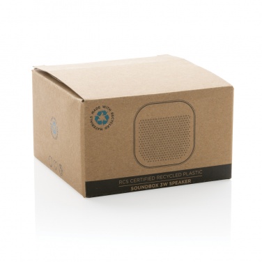 Logo trade promotional giveaway photo of: RCS recycled plastic Soundbox 3W speaker