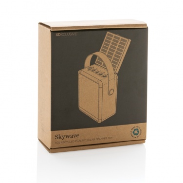 Logo trade corporate gifts picture of: Skywave RCS recycled plastic solar speaker 12W