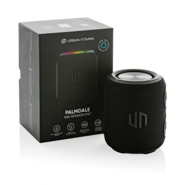 Logo trade corporate gifts image of: Urban Vitamin Palmdale RCS rplastic 16W speaker IPX7