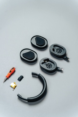 Logotrade promotional gift image of: Irvine RCS recycled and repairable ANC wireless headphone