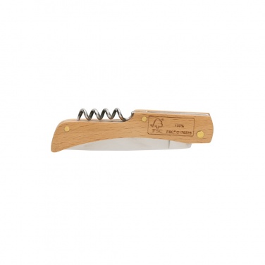 Logo trade promotional giveaway photo of: Wooden knife with bottle opener