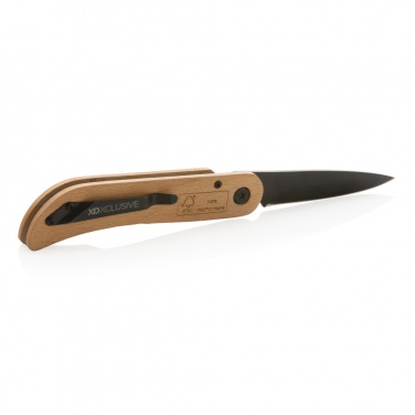 Logo trade promotional merchandise image of: Nemus Luxury Wooden knife with lock