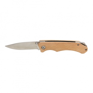 Logo trade promotional giveaways image of: Wooden outdoor knife