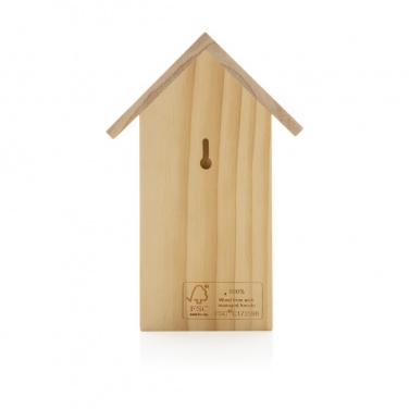 Logo trade promotional merchandise photo of: Wooden birdhouse