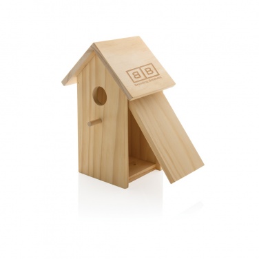 Logo trade promotional giveaways image of: Wooden birdhouse