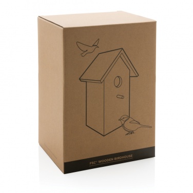 Logo trade promotional merchandise photo of: Wooden birdhouse