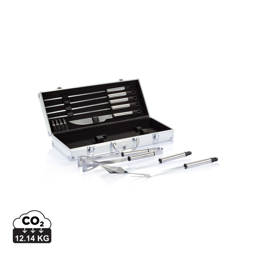 Logotrade promotional giveaways photo of: 12 pcs barbecue set in aluminium box