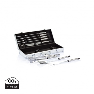 Logotrade promotional item picture of: 12 pcs barbecue set in aluminium box