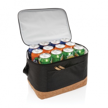 Logo trade corporate gifts image of: Impact AWARE™ XL RPET two tone cooler bag with cork detail