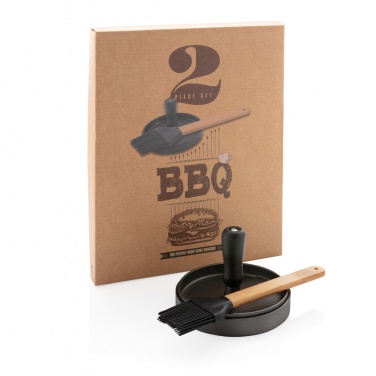 Logotrade promotional products photo of: BBQ set with hamburger press and brush