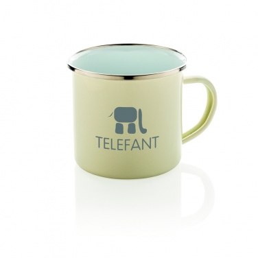 Logo trade promotional giveaway photo of: Vintage enamel mug