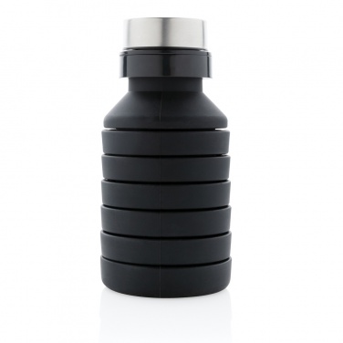 Logotrade promotional product picture of: Leakproof collapsible silicone bottle with lid