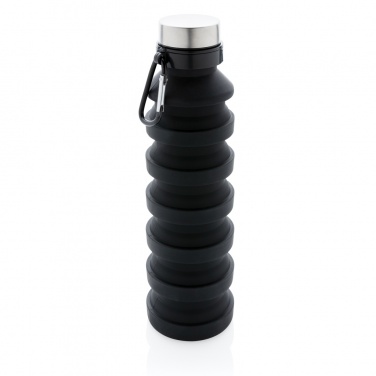 Logo trade corporate gift photo of: Leakproof collapsible silicone bottle with lid