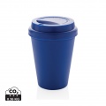 Reusable double wall coffee cup 300ml, blue