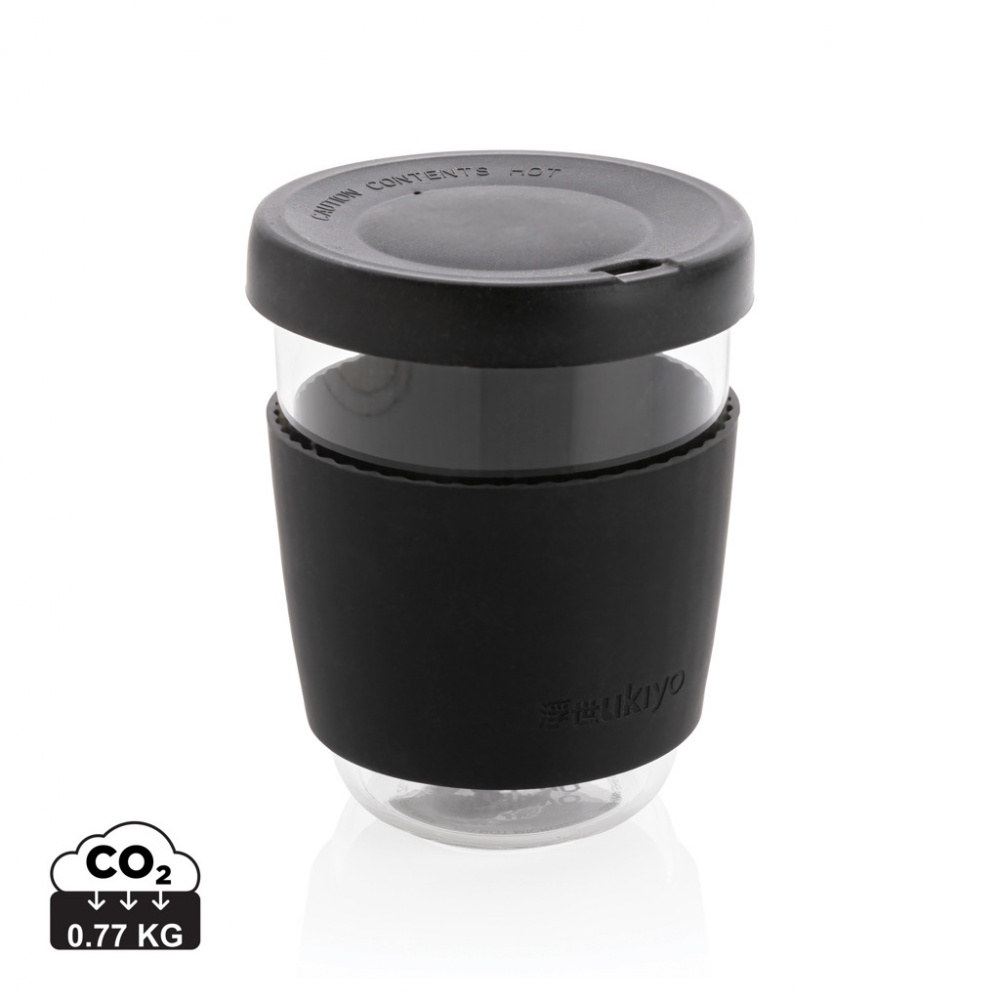 Logo trade business gift photo of: Ukiyo borosilicate glass with silicone lid and sleeve