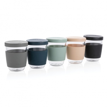 Logo trade promotional merchandise picture of: Ukiyo borosilicate glass with silicone lid and sleeve