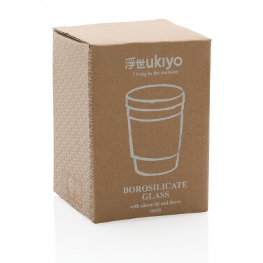 Logo trade business gift photo of: Ukiyo borosilicate glass with silicone lid and sleeve