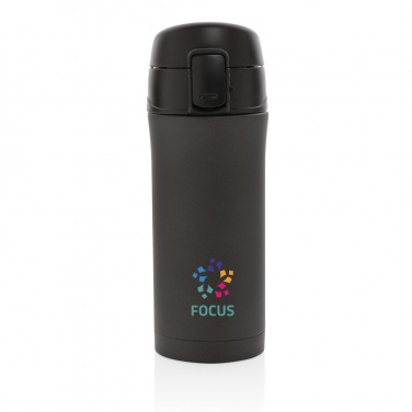 Logo trade promotional merchandise photo of: Metallic easy lock vacuum mug