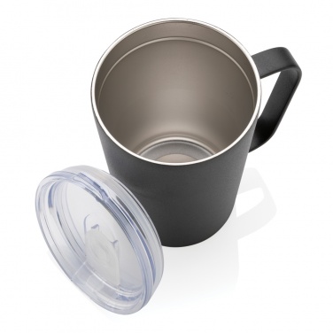 Logo trade promotional merchandise image of: RCS Recycled stainless steel modern vacuum mug with lid