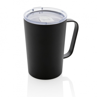 Logotrade promotional giveaway image of: RCS Recycled stainless steel modern vacuum mug with lid