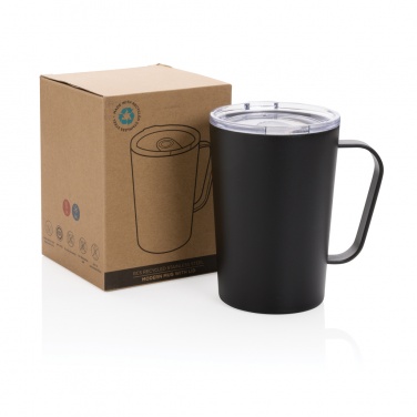 Logotrade promotional item image of: RCS Recycled stainless steel modern vacuum mug with lid