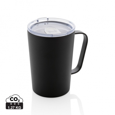 Logotrade promotional merchandise photo of: RCS Recycled stainless steel modern vacuum mug with lid