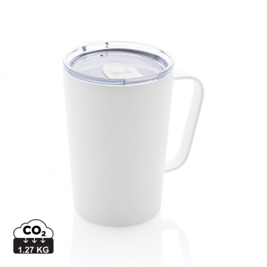 Logotrade promotional giveaways photo of: RCS Recycled stainless steel modern vacuum mug with lid