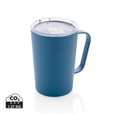 Logo trade promotional merchandise photo of: RCS Recycled stainless steel modern vacuum mug with lid