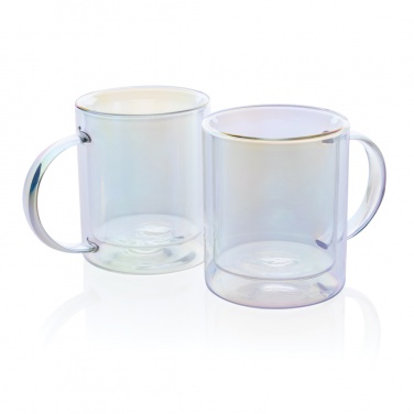 Logotrade advertising product picture of: Deluxe double wall electroplated glass mug