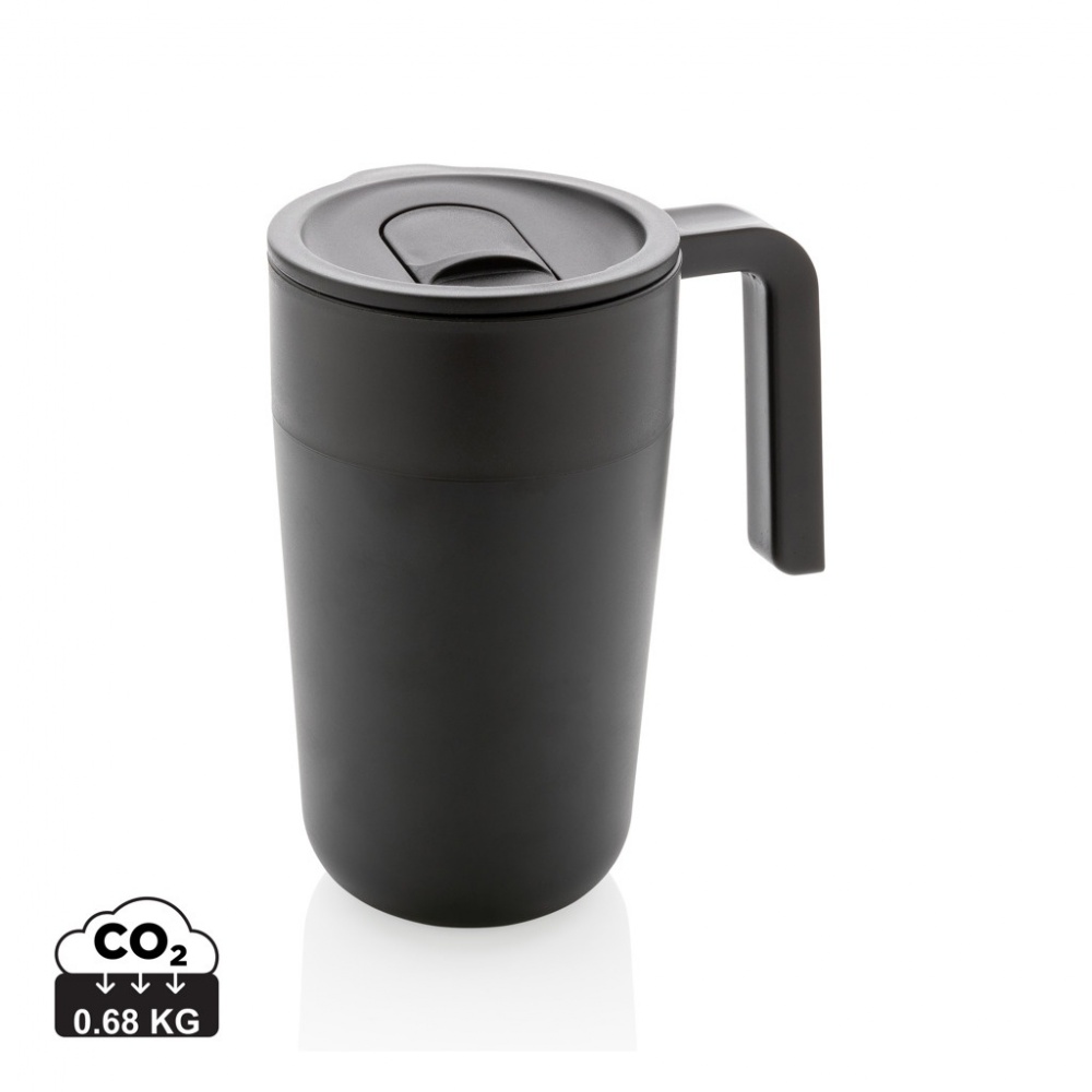 Logo trade advertising products image of: GRS Recycled PP and SS mug with handle