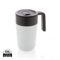 GRS Recycled PP and SS mug with handle, white