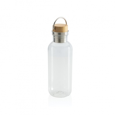 Logo trade promotional products picture of: RCS RPET bottle with bamboo lid and handle