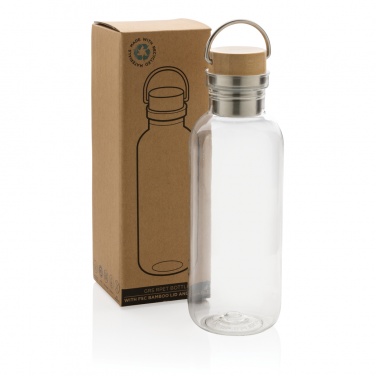 Logo trade promotional gifts picture of: RCS RPET bottle with bamboo lid and handle