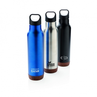 Logo trade corporate gifts picture of: Cork leakproof vacuum flask