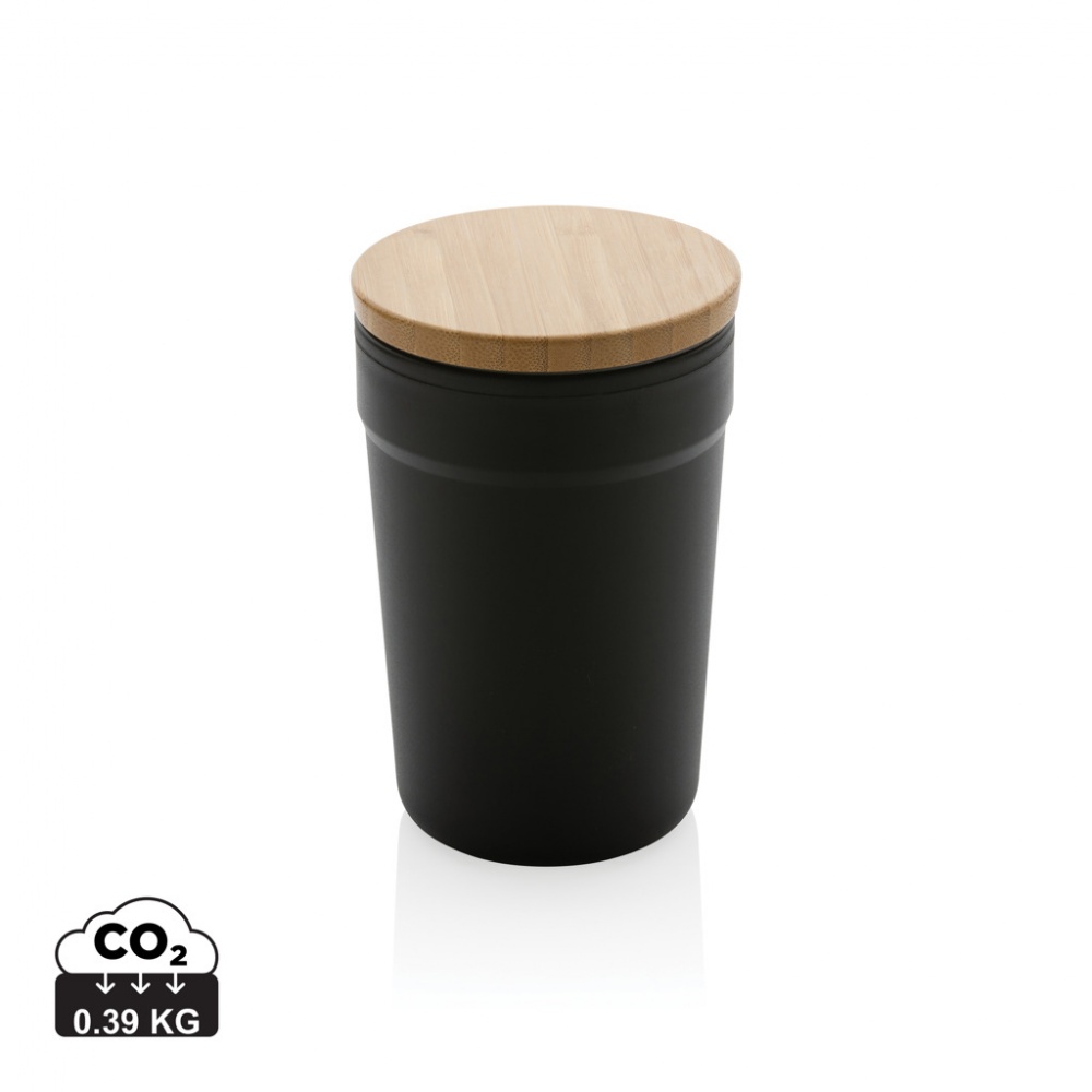 Logo trade promotional giveaways image of: GRS certified recycled PP mug with bamboo lid