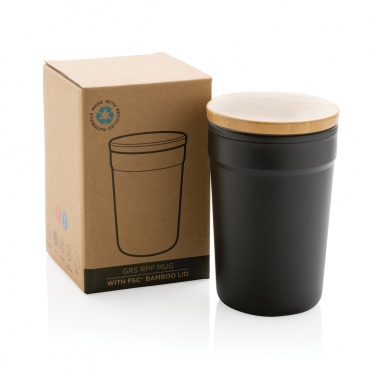 Logotrade promotional item image of: GRS certified recycled PP mug with bamboo lid