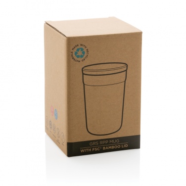 Logotrade promotional item picture of: GRS certified recycled PP mug with bamboo lid